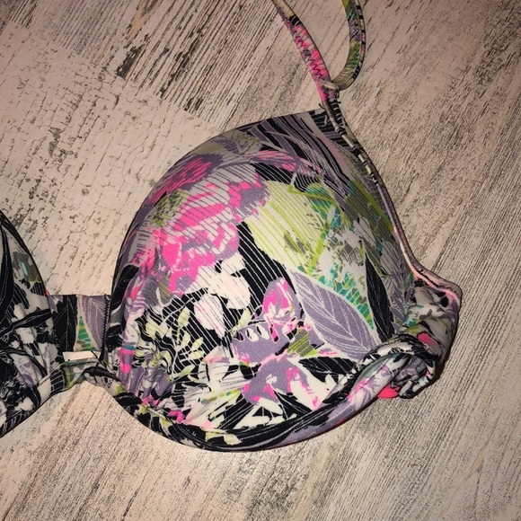 Victoria's Secret Bikini top floral top VS swim wear Bling colorful bikini top‌ - Picture 3 of 7
